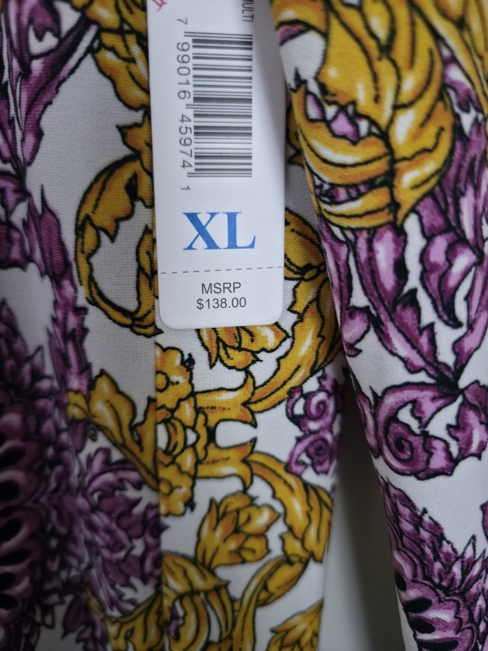 Laundry By Design XL Luxury Baroque Print Dress Stretch Elegant NWT - Picture 8 of 11